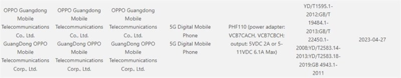 OPPO PHF110 trên cơ sở 3C OPPO PHF110 trên cơ sở 3C