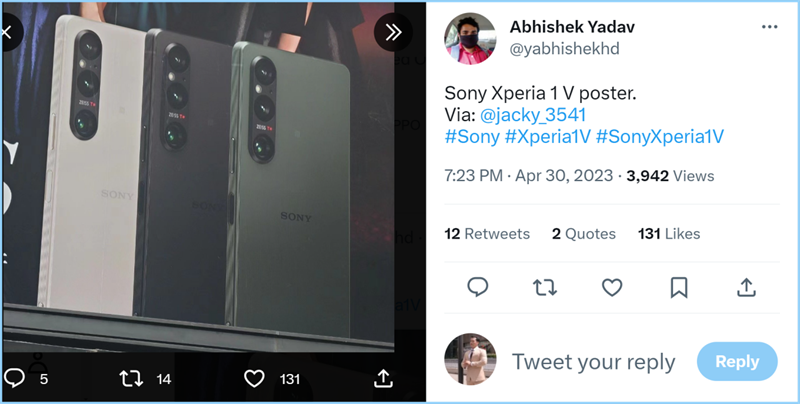 Sony Xperia 1 V lộ thiết kế thông qua ảnh poster