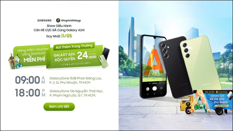 Toàn cảnh sự kiện ROADSHOW Galaxy A24: Mua Galaxy A24 với giá chỉ 24.000 đồng! Toàn cảnh sự kiện ROADSHOW Galaxy A24: Mua Galaxy A24 với giá chỉ 24.000 đồng!