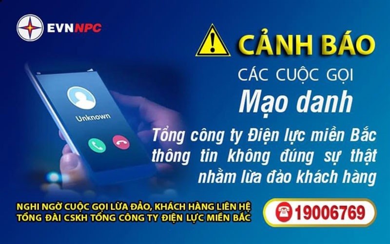 Người dân nghi ngờ lừa đảo có thể gọi vào đường dây nóng do EVN cung cấp Người dân nghi ngờ lừa đảo có thể gọi vào đường dây nóng do EVN cung cấp