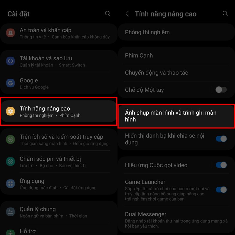 Cách chỉnh chất lượng quay màn hình Samsung Cách chỉnh chất lượng quay màn hình Samsung