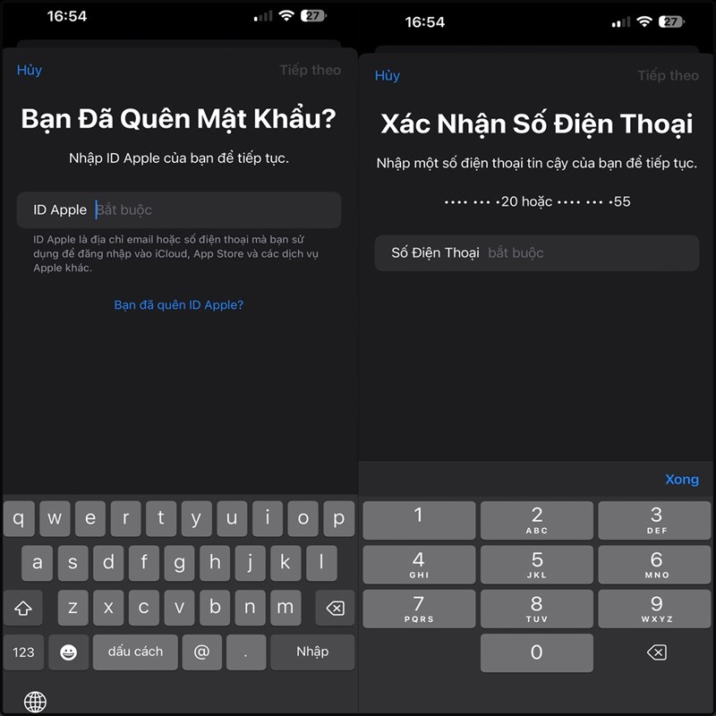 Cách sử dụng mã khoá để khôi phục ID Apple