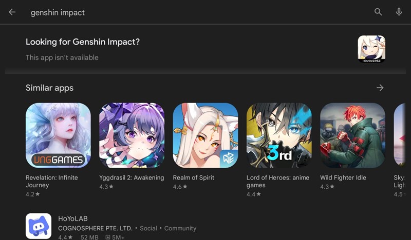 Genshin Impact bất ngờ biến mất khỏi Google Play, cổng nạp cũng gặp vấn đề Genshin Impact bất ngờ biến mất khỏi Google Play, cổng nạp cũng gặp vấn đề