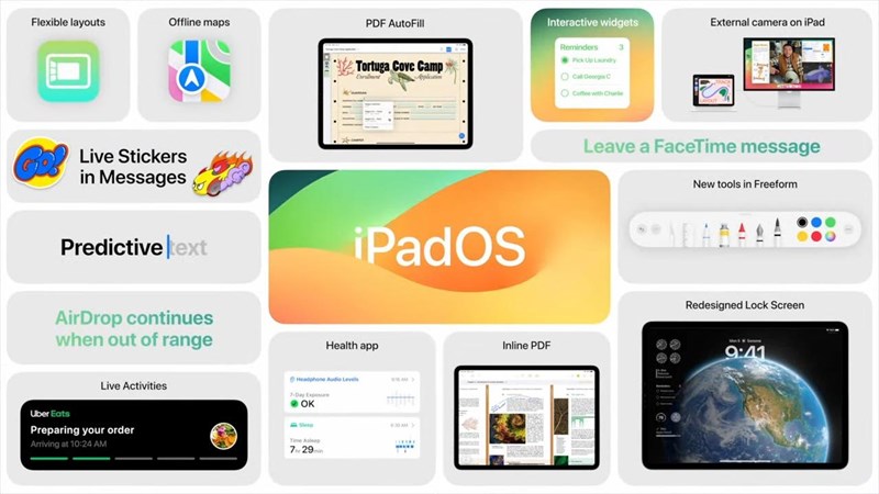 Các tính năng trên iPadOS 17 Các tính năng trên iPadOS 17