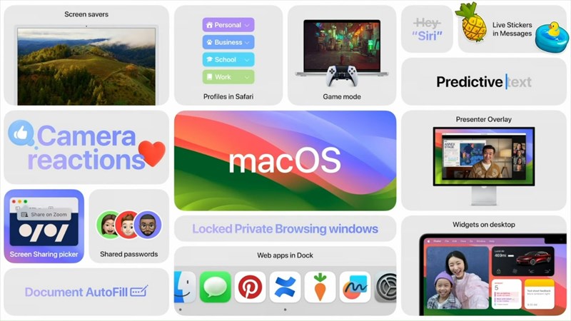 [WWDC2023] Apple chính thức ra mắt macOS 14 Sonoma: Mượt mà hơn, thêm tính năng cho game thủ