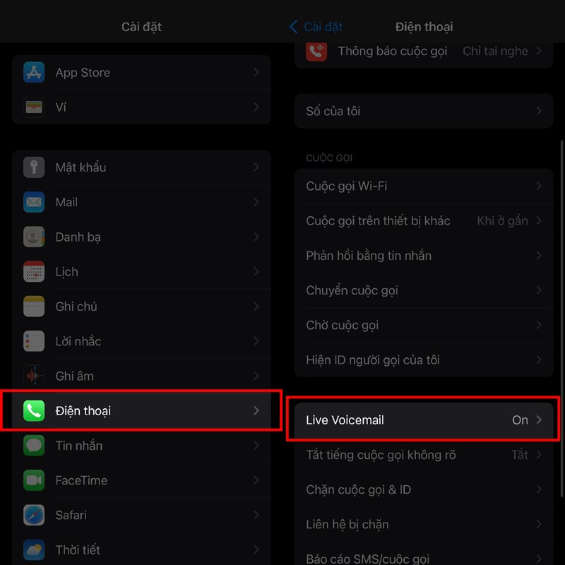 Cách dùng Live Voicemail iOS 17