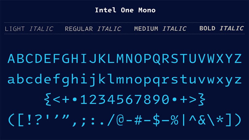 Intel Mono Intel Mono