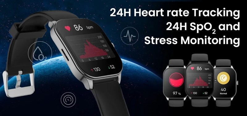 Amazfit Pop 3S sở hữu nhiều tính năng theo dõi sức khỏe