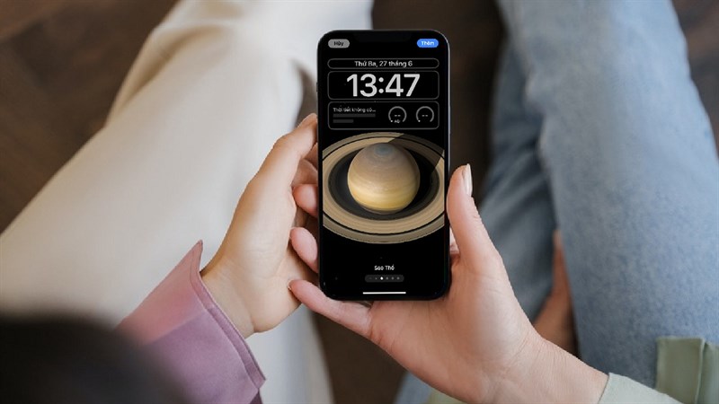 Cách dùng hình nền thiên văn iOS 17 Cách dùng hình nền thiên văn iOS 17