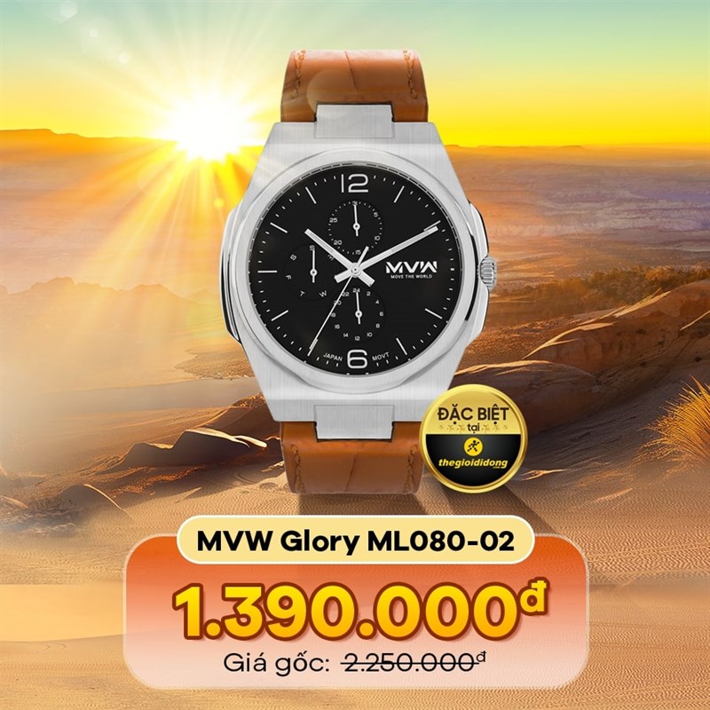Đồng hồ đeo tay nam tính - MVW Glory 43 mm Nam ML080-02 Đồng hồ đeo tay nam tính - MVW Glory 43 mm Nam ML080-02