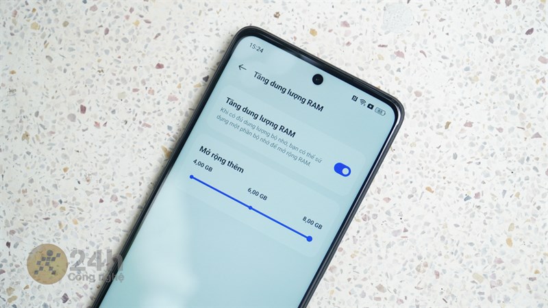 OPPO A98 5G còn được tích hợp dung lượng RAM 16 GB (8 GB RAM chính + 8 GB RAM ảo) OPPO A98 5G còn được tích hợp dung lượng RAM 16 GB (8 GB RAM chính + 8 GB RAM ảo)