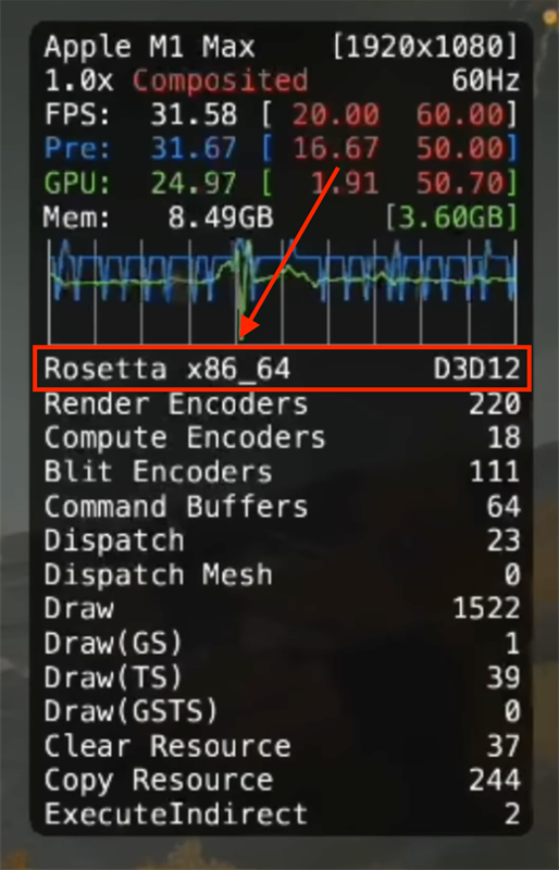 Để test được game DirectX 12 trên máy Mac chạy macOS Sonoma, YouTuber Andrew Tsai đã phải dùng 2 trình giả lập. Nguồn: Andrew Tsai. Để test được game DirectX 12 trên máy Mac chạy macOS Sonoma, YouTuber Andrew Tsai đã phải dùng 2 trình giả lập. Nguồn: Andrew Tsai.