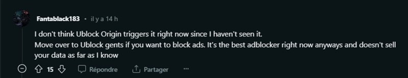 Một người dùng Reddit khác phát hiện uBlock Origin vẫn chưa bị chặn Một người dùng Reddit khác phát hiện uBlock Origin vẫn chưa bị chặn