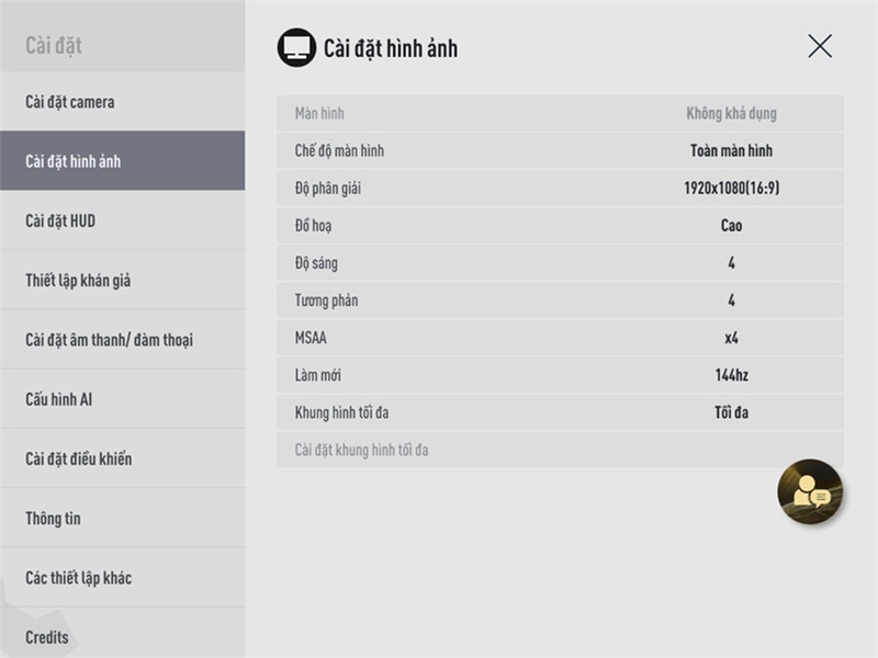 Thiết lập đồ họa FiFa Online 4 mà mình đã đặt trên ASUS TUF F15 FX507VV4 Thiết lập đồ họa FiFa Online 4 mà mình đã đặt trên ASUS TUF F15 FX507VV4