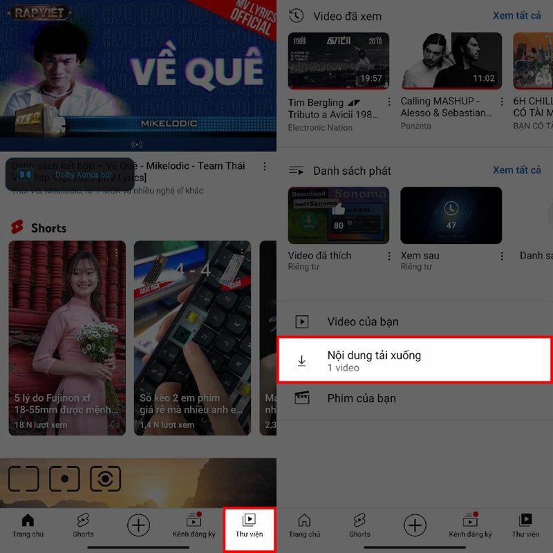 Cách xem video đã tải xuống trên YouTube