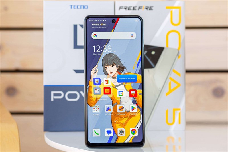 Tecno POVA 5 Free Fire Edition có màn hình lớn cùng chất lượng hiển thị tốt