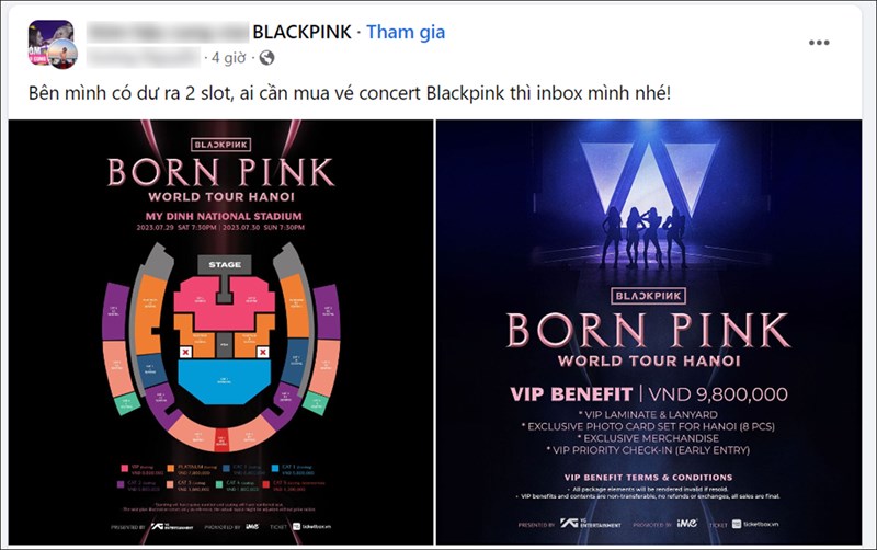 Cảnh giác khi mua vé concert BlackPink trên mạng xã hội