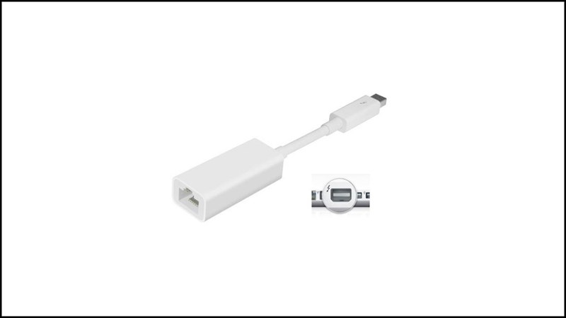 Cáp chuyển đổi Thunderbolt sang Gigabit Ethernet Apple MD463 Cáp chuyển đổi Thunderbolt sang Gigabit Ethernet Apple MD463