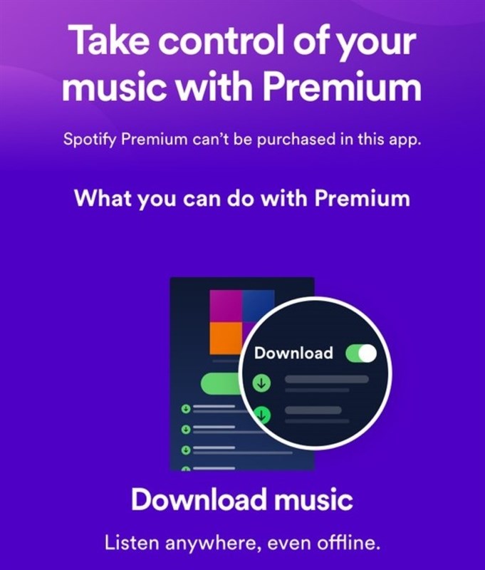 Spotify không cho phép khách hàng mới đăng ký Premium qua App Store trong 7 năm qua Spotify không cho phép khách hàng mới đăng ký Premium qua App Store trong 7 năm qua