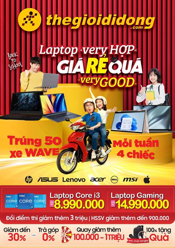 Mua laptop 'Very Hợp' còn giá thì 'Very Good', còn giảm thêm gần 2 triệu