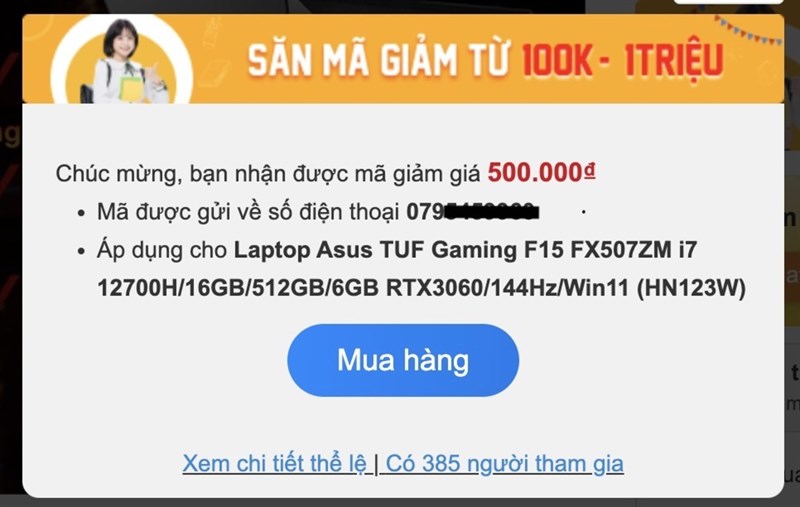 Săn coupon giảm ngay 1 triệu, anh em định mua laptop vào xem ngay! Săn coupon giảm ngay 1 triệu, anh em định mua laptop vào xem ngay!