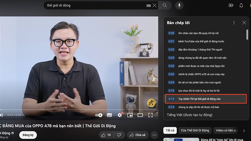 Cách lấy văn bản từ nội dung video trên YouTube