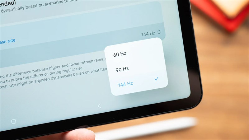 Xiaomi Pad 6 hỗ trợ tần số quét 144 Hz cho trải nghiệm mượt mà