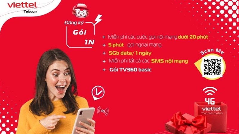 Gói cước 4G theo ngày của Viettel