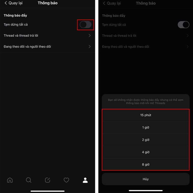 Cách tắt thông báo trên ứng dụng Threads Cách tắt thông báo trên ứng dụng Threads