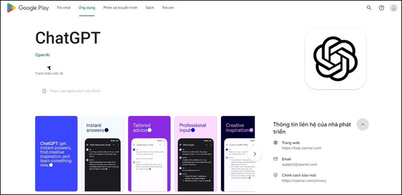 ChatGPT sẽ sớm được cho phép tải xuống trên CH Play