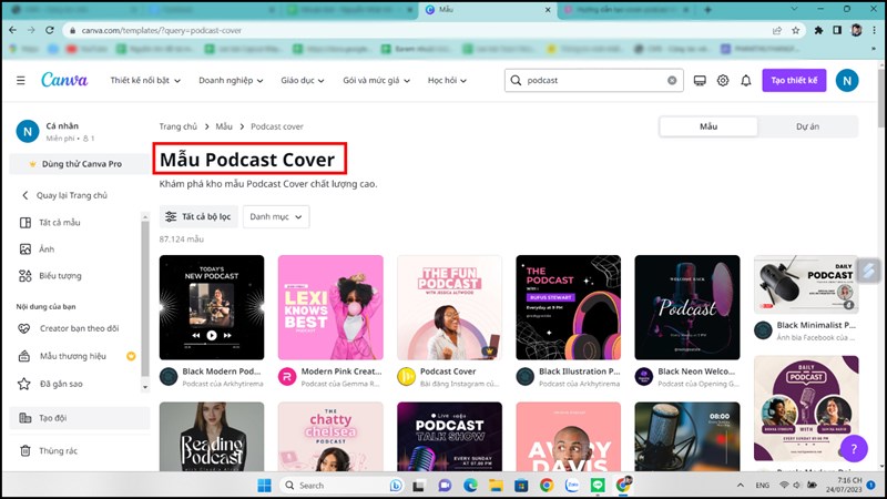 Cách tạo Podcast Cover trên Canva