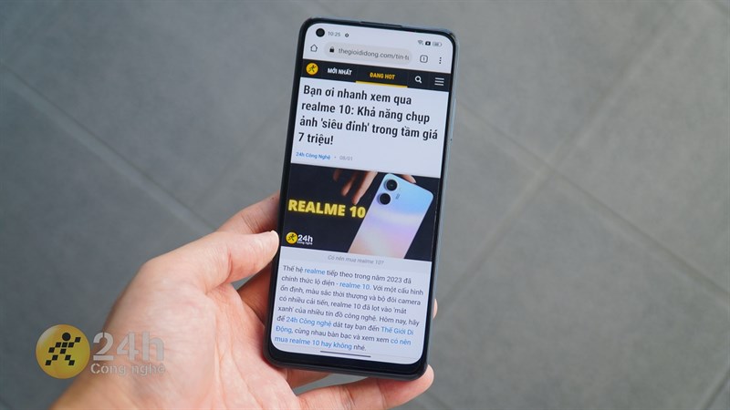 realme 10 ấn tượng mạnh nhờ màn hình quá cao cấp