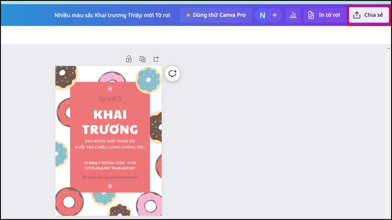 Cách tạo tờ rơi quảng cáo bằng Canva