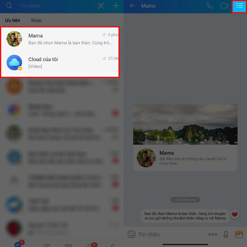 Cách tắt thông báo tin nhắn Zalo của một người