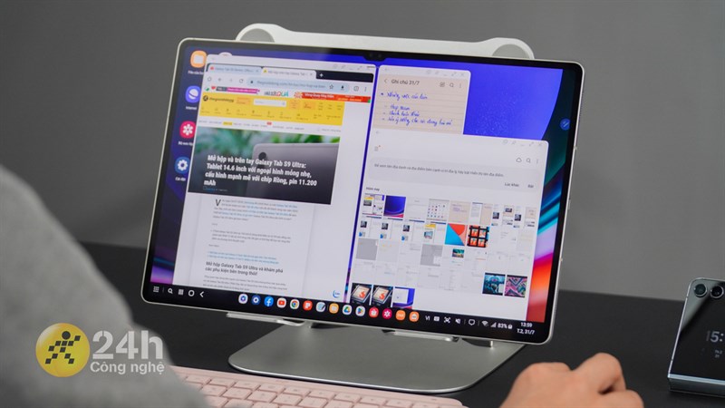Mình rất thích dùng Samsung Dex trên Tab S9 Ultra bởi mình có thể tận dụng màn hình lớn của máy để đa nhiệm nhiều cửa sổ ứng dụng cùng một lúc. Mình rất thích dùng Samsung Dex trên Tab S9 Ultra bởi mình có thể tận dụng màn hình lớn của máy để đa nhiệm nhiều cửa sổ ứng dụng cùng một lúc.