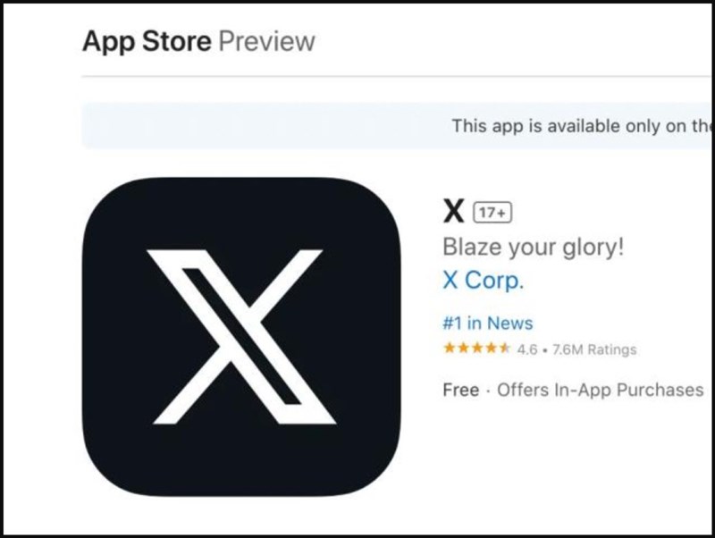 Twitter đã chính thức bị đổi tên thành kí tự X trên App Store Twitter đã chính thức bị đổi tên thành kí tự X trên App Store
