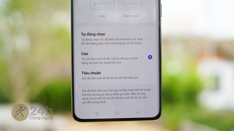Màn hình của realme 11 Pro 5G hỗ trợ tần số quét 120 Hz