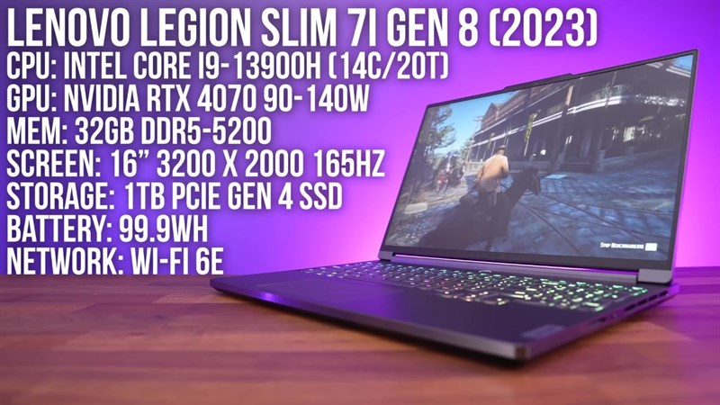 Lenovo Lenovo Legion Slim 7i 2023 cấu hình mạnh mẽ với chip Intel Gen 13th, RTX 4070. Lenovo Lenovo Legion Slim 7i 2023 cấu hình mạnh mẽ với chip Intel Gen 13th, RTX 4070.