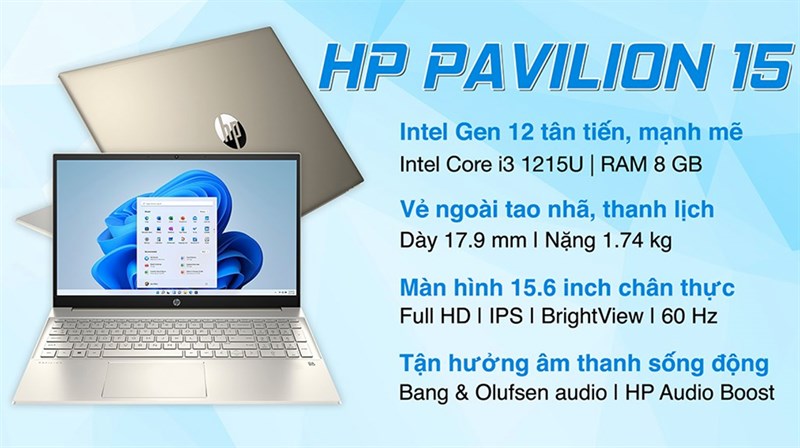 HP Pavilion giá từ 11.99 triệu, học sinh sinh viên giảm thêm 3 triệu