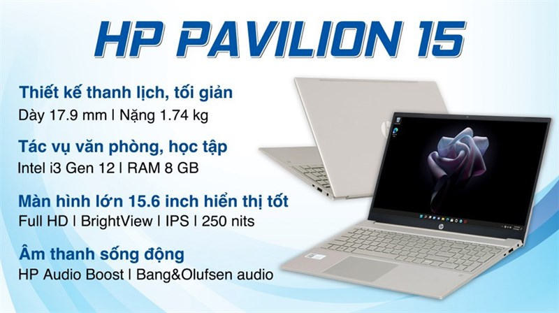 HP Pavilion giá từ 11.99 triệu, học sinh sinh viên giảm thêm 3 triệu