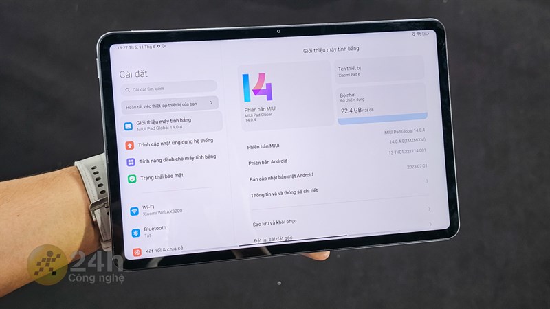 Xiaomi Pad 6 sở hữu bộ cấu hình tốt