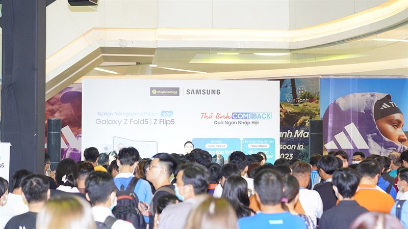 Sự kiện ra mắt Galaxy Z Fold5 và Z Flip5 thu hút nhiều khách hàng tham gia hưởng ứng Sự kiện ra mắt Galaxy Z Fold5 và Z Flip5 thu hút nhiều khách hàng tham gia hưởng ứng