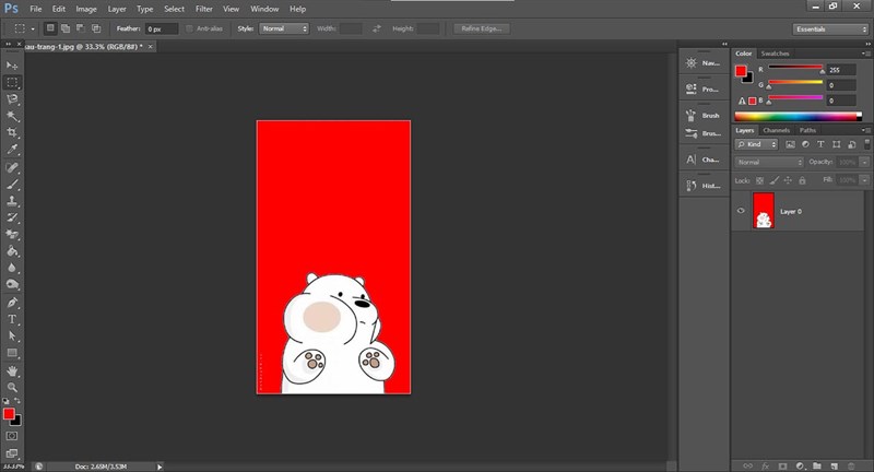 Cách đổ màu, tô màu nền trong Photoshop Cách đổ màu, tô màu nền trong Photoshop