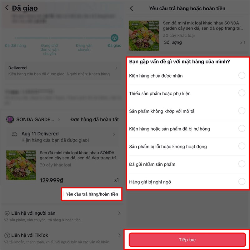 Hướng dẫn cách yêu cầu hoàn tiền trên TikTok Shop
