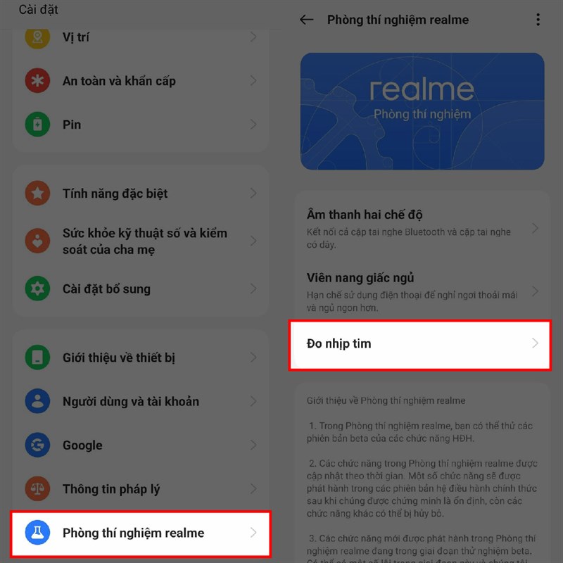 Cách đo nhịp tim trên điện thoại realme Cách đo nhịp tim trên điện thoại realme