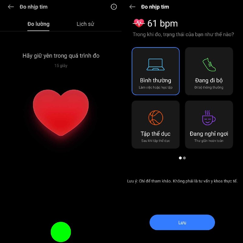 Cách đo nhịp tim trên điện thoại realme Cách đo nhịp tim trên điện thoại realme