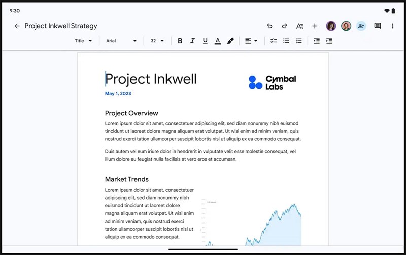 Google Docs có bộ công cụ được thiết kế lại trên Android giống với trên trang web