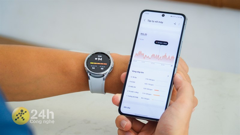 Galaxy Watch6 Classic còn được trang bị tính năng mới như Cá nhân hóa vùng nhịp tim - Personalized Heart Rate Zone.