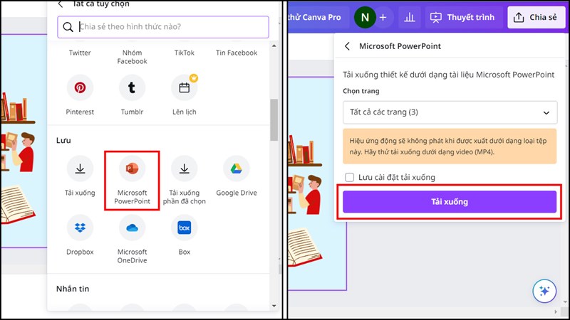 Cách tải Canva về PowerPoint không mất hiệu ứng Cách tải Canva về PowerPoint không mất hiệu ứng