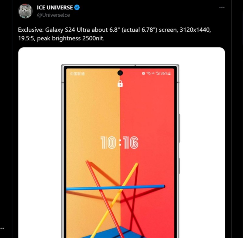 Bài viết của Ice Universe trên X (Twitter) Bài viết của Ice Universe trên X (Twitter)